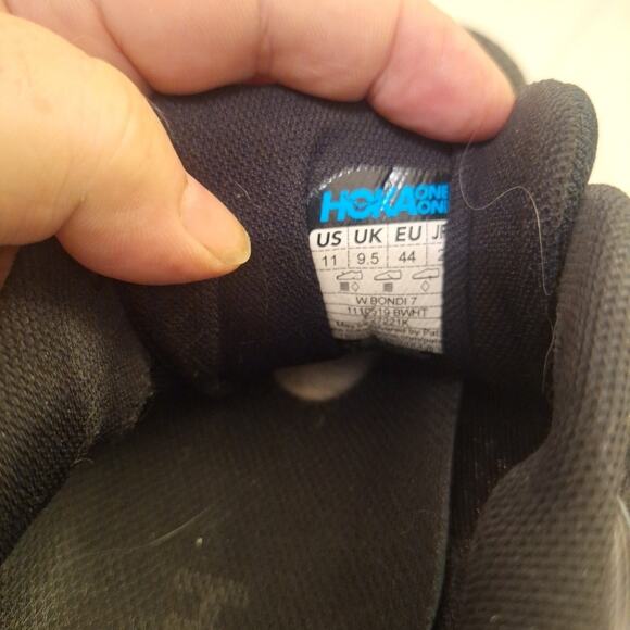 Hoka One Bondi 7 Black White Running Shoes Men's US Size 11 1110519 BWHT - Picture 7 of 8